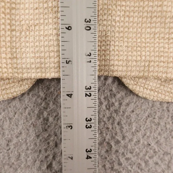 VTG Jos A Bank Jacket 44R L Beige Micro check textured weave 100% Silk Blazer - Picture 13 of 16